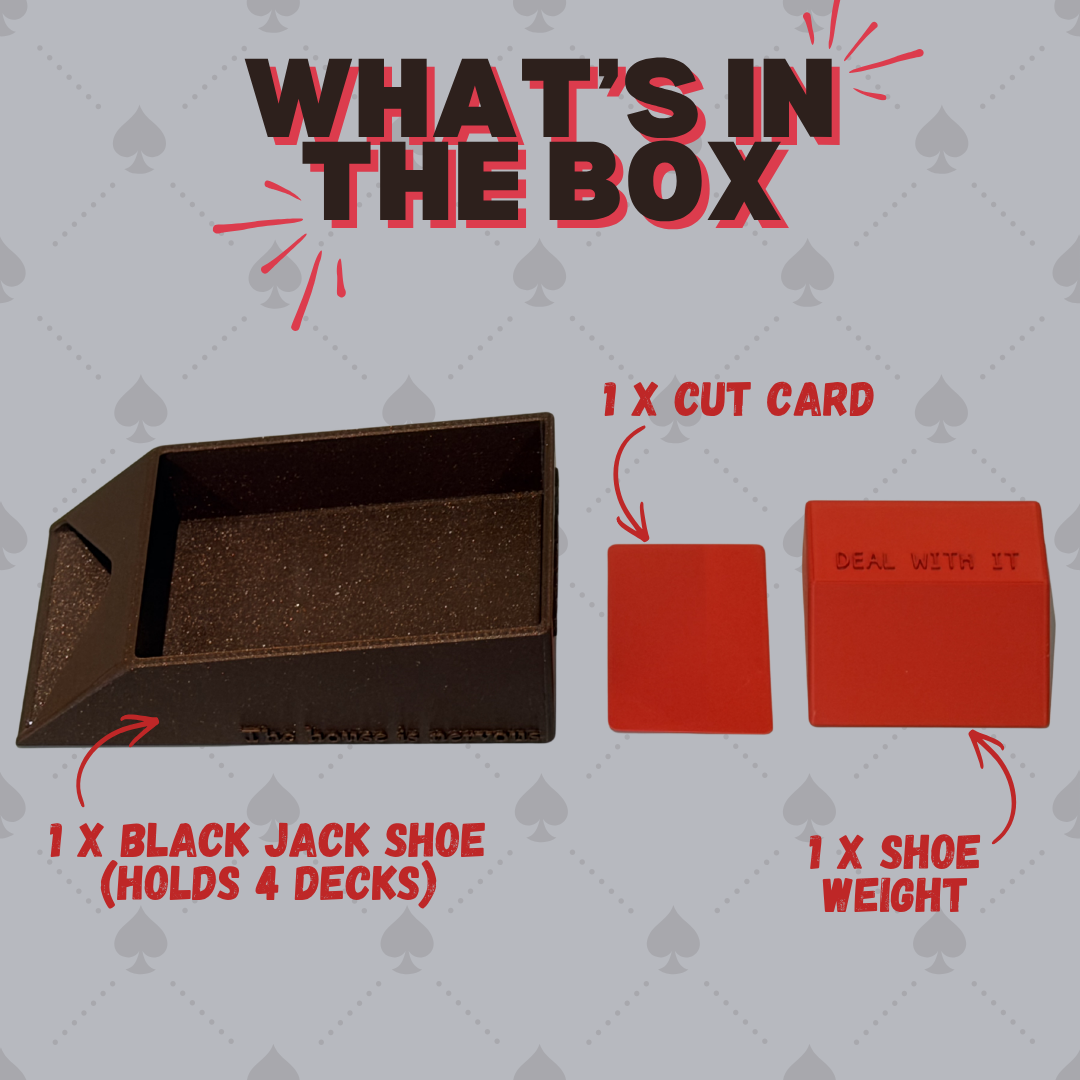 Blackjack Dealer Shoe – Casino Card Dealing Shoe with Custom Name Option