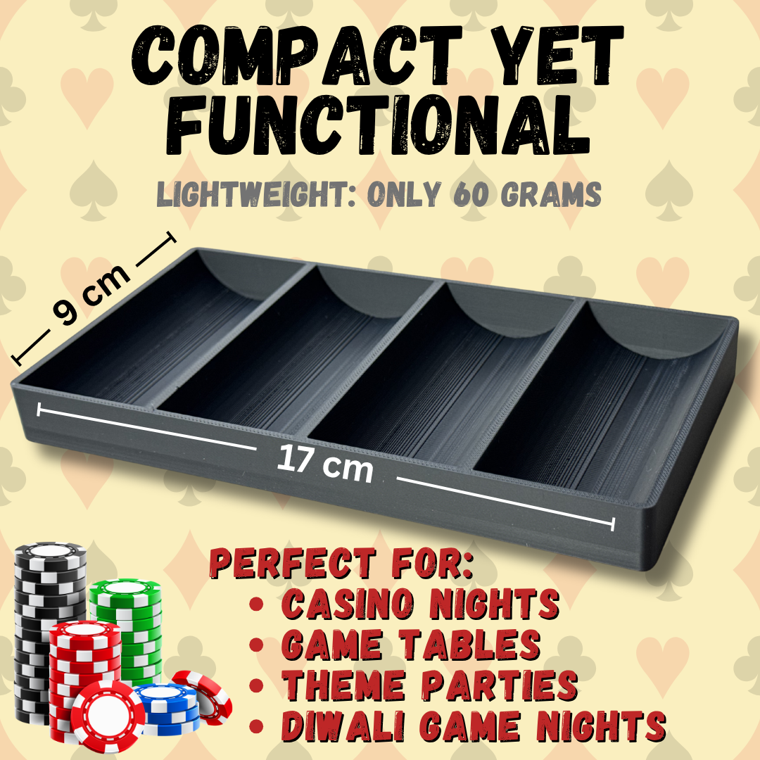 Poker Chip Tray – Casino Style Chip Rack for Poker Tables & Game Nights