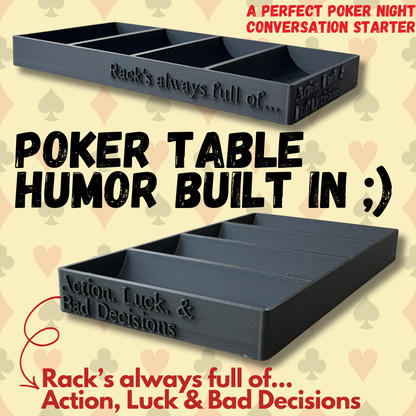 Poker Chip Tray – Casino Style Chip Rack for Poker Tables & Game Nights