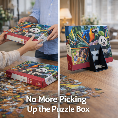 Puzzle Box Stand for Jigsaw Puzzles – Puzzle Lid Holder for Reference Image