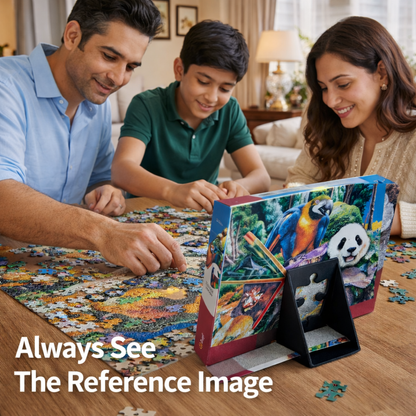 Puzzle Box Stand for Jigsaw Puzzles – Puzzle Lid Holder for Reference Image