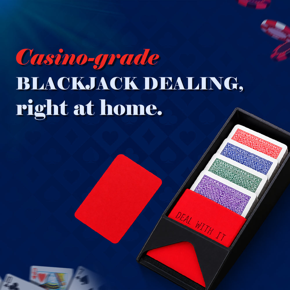 Blackjack Dealer Shoe – Casino Card Dealing Shoe with Custom Name Option