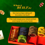 Poker Chip Tray – Casino Style Chip Rack for Poker Tables & Game Nights
